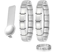 2 Pcs 9mm Italian Charm and Nomination Bracelet Tool for Women - Stainless Steel Accessory Tool - Valentine's Day Gifts