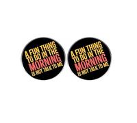 2 Pcs A Fun Thing To Do In The Morning Is Not Talk To Me Enamel Pin, Funny Humor English Phrase Lapel Pin, Lazy Bed Time Alloy Badge