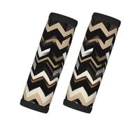 2 Pcs a Set Comfort Neoprene Black White Tan Zigzag Handle Wrap Grips for Travel Bag Luggage Suitcase Door Handle