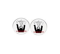 2 Pcs A Woman's Place is In the Revolution Enamel Pin, Powerful Feminist English Phrase Lapel Pin, Women's Equal Rights Alloy Badge