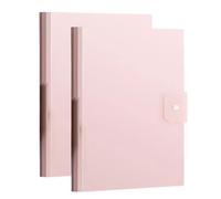 2 Pcs A3 Display Books, 60 Pockets Presentation Individuals Project Display Folders, Double-Sided Viewable/Pink(Pink)