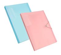 2 Pcs A4 Display Folders 120 Pockets Display Book Presentation Project Folder with Plastic Sleeves and Safety Rope for Individuals,School,Offices