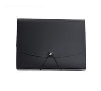 2 PCS A4 File Paper Folder Large Capacity Waterproof Organizer Certificates Music Score Test Desktop Storage Document for Home Office(Black)