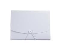 2 PCS A4 File Paper Folder Large Capacity Waterproof Organizer Certificates Music Score Test Desktop Storage Document for Home Office(White)