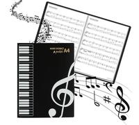 2 Pcs A4 Sheet Music Folders for Sheet Music, 80 Pages Display Presentation Folder, 8.5x11 inch Waterproof Chorus Folder for File Paper Documents Choral Bag