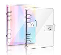 2 PCS A5 Rainbow Soft PVC Notebook Binder, Refillable Paper Cover, Clear Personal Planner With Loose Leaf (A5)