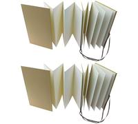 2 Pcs A5 Sketchbook, Accordion Style, 38 Pages Double-Sided, Foldable Artist Journal for Watercolor, Drawing, Stamps, Creative Records, Art Projects, Scrapbooking