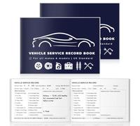 2 PCS A6 Car Service Book 48 Pages Per Vehicle Maintenance Log Book With 40 Service Records Car Service History Maintenance Record Book Service Booklet for Car Track Maintenance Mot Road Tax Auto Care