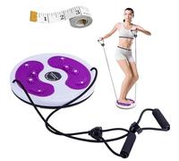 2 PCS Ab Twist Waist Disc Board,Waist Trainer Twisting Disc with Leather Tape Measure Aerobic Exercise Fitness Machine with Pull Rope for Home Office Foot Massage