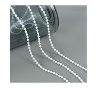 2 Pcs ABS Imitation Pearl Round Beads String Chain Garland Wedding Party Decoration DIY Clothing Accessories for Party Home Decoration(8mm)