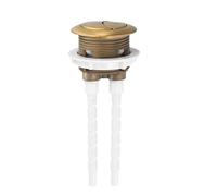 2 Pcs ABS Toilet Tank Round Stem Button 38mm Brushed Gold Close Coupled Flush Cistern for Home Bathroom for Toilet