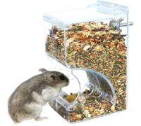 2 PCS Acrylic Automatic Hamster Feeder Hanging Cage Food Dispenser Anti-tip