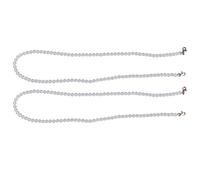 2 Pcs Acrylic Beads String Decoration, 1.2m Transparent 12mm Straight Hole Strand Chain for Wedding Curtain DIY Hanging Ornaments