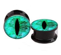 2 PCS Acrylic Ear Tunnels Plugs Piercing Expander 4-16mm -Joker+Devil's Eye Series-Gauges Ear Plug Piercing Expander (Color : A-6, Size : 4mm)