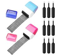2 PCS Address Blocker Stamp, Confidential Roller Stamp, Data Defender Roller with 9 Refills for Anti Theft and Privacy Safety (Blue, Pink)