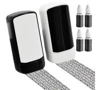 2 PCS Address Blocker Stamp Set, 16mm Confidential Roller Stamp with 4 Refills for Covering Express Labels, Documents (10ml)
