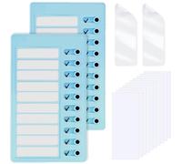2 Pcs ADHD to Do List Checklist Board, Weekly Planner for Wall, Check in Out Board, Allowance Chart, Task Board, Home Education Planner, 10 Replaceable Blank Paper, 2 Acrylic Adhesive