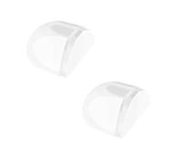 2 Pcs Adhesive Floor Door Buffers,Floor Door Stopper Clear Self,Invisible Rubber Doorstops, for Home Office Bathroom Bedroom Kitchen,Wood Tiles Carpets Surface Home Office, Transparent