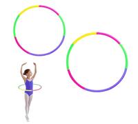 2 Pcs Adjustable 8 & 6 Section Hula Hoops for Kids - Lightweight & Durable Fitness Equipment for Exercise, Dance & Sports
