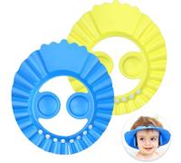 2 Pcs Adjustable Baby Bath Cap, Soft Waterproof Shampoo Visor for Kids, Children’s Hair Washing Shield for Bath Time, Baby Shower Cap in 2 Colours, Ideal for Toddlers and Infants