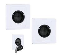 2 Pcs Adjustable Cable Entry Covers, Wall Mount Single Gang Brush Panel for Cable Management, TV Setup and Home Office Use, White Outlet Cover to Organize Cords and Wires