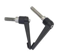2 Pcs Adjustable Clamping Lever Handle M12 x 25/32/40/50/60/70/80/90/100mm Metric 304 Stainless Steel Male Threaded Stud Hand Knobs(M12*80)