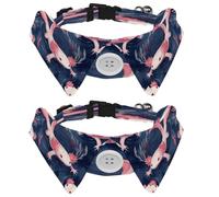 2 Pcs Adjustable Dog Cat Bow Tie, Cartoon Axolotl, Comfortable Durable Pets Bowtie Collar with Bell for Small Dogs Cats Kitten Puppy