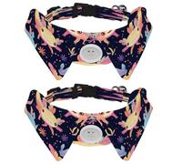 2 Pcs Adjustable Dog Cat Bow Tie, Colorful Axolotl, Comfortable Durable Pets Bowtie Collar with Bell for Small Dogs Cats Kitten Puppy