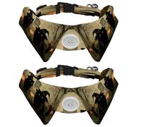 2 Pcs Adjustable Dog Cat Bow Tie, Halloween Witch Cat, Comfortable Durable Pets Bowtie Collar with Bell for Small Dogs Cats Kitten Puppy