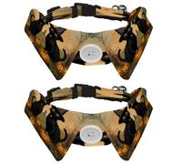 2 Pcs Adjustable Dog Cat Bow Tie, Halloween Witch Cats, Comfortable Durable Pets Bowtie Collar with Bell for Small Dogs Cats Kitten Puppy