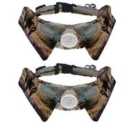 2 Pcs Adjustable Dog Cat Bow Tie, Highland Cow, Comfortable Durable Pets Bowtie Collar with Bell for Small Dogs Cats Kitten Puppy
