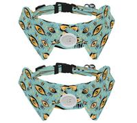 2 Pcs Adjustable Dog Cat Bow Tie, Magic Evil Eyes, Comfortable Durable Pets Bowtie Collar with Bell for Small Dogs Cats Kitten Puppy