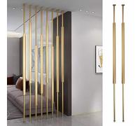 2 Pcs Adjustable Metal Room Divider 7.2ft Wooden Slats ion for Bed & Living Room Stylish Cubicle Separation Customizable Indoor Privacy Solution