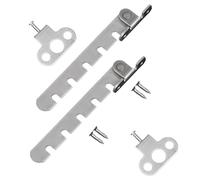 2 Pcs Adjustable Position Casement Window Restrictor Latch, Lock Tilt Regulator for Windows, Suitable for Wooden/Metal Window or Door, Stainless Steel - 5 Slot (10cm Adjustable)
