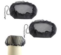 2 Pcs Adjustable Rain Barrel Net Cover 60cm Adjustable Rain Butt Net Water Butt Cover Mesh for Outdoor Garden Water Catchment Bucket