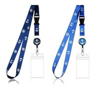2 Pcs Adjustable Retractable Cruise Lanyard with ID Badge Holder, Detachable Neck Strap ，Waterproof PVC Card Holder for Cruise Key Cards and Travel