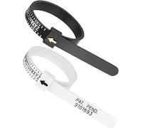 2 Pcs Adjustable Ring Sizer UK Ring Sizer Measure Sizes A-Z Ring Sizing Jewellery Guide for Men and Women (Black & White)