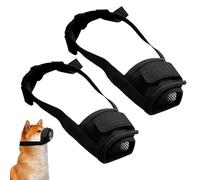 2 PCS Adjustable Soft Mesh Dog Muzzle for Small Dog Muzzle,Soft Muzzles for Dogs,Breathable Anti Biting Barking Chewing,Panting Drinking Allowed,Chihuahua Teddy,muzzle for medium dogs(Black,S/L)