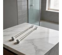 2 PCS Adjustable Undermount Sink Support Stainless Steel 50-80cm Heavy Duty Brackets Rust-Resistant No Drill Installation For Kitchen Bathroom Cabinets Secure Anti-Sag Rack Silver (Silver)