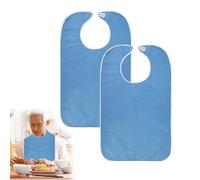 2 Pcs Adult Bibs for Elderly Washable Bibs for Adults Reusable for Men Women Waterproof Feeding 45 * 75cm Suitable for Men Women the Elderly and The Disabled