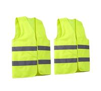 2 Pcs Adults High Vis Vest,Yellow Safety Hi-Vis Reflective Vests Breathable | High Viz Jacket,Hi Vis Vest No Sleeve Top Visibility Waistcoat,for Adults Kids Mens Women Cycling Running Work Accessories