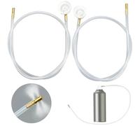 2 Pcs Aerosol Nozzle with 60 cm 360 Degree Extension Hose, Spray Can Extension, White Aerosol Nozzle, Spray Can Extension for Spray Cans and Outer Thread Spray Paint Tools (Direct- and oblique nozzle)