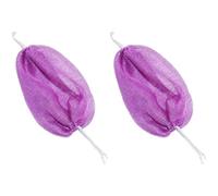 2 Pcs African Exfoliating Net Sponge, African Net Bath Sponge with Straps for Thorough Cleansing, Long Exfoliating Washcloth, Quick-Dry Body Towel Mesh Scrubber for Back Showering, Light Purple
