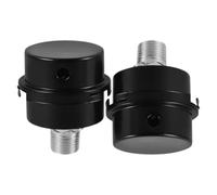 2 Pcs Air Compressor Filter Elements Silent Portable Part | High Efficiency Filtration, Quiet Operation, Black Plastic and Iron Build, Compact Design for Air Mattresses