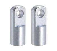 2 Pcs Air Cylinder Rod Clevis End, Carbon Steel Pneumatic I Joint Connector for Chemical Industry Textile Electronic Industry, M10 x 1.25 Female Thread, 50mm Length
