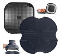2 PCS Air Fryer Silicone Splatter Screen Net & Heat Resistant Mat for Ninja FN101 Airfryer, Silicone Heat Mat & Splatter Guard for Ninja Crispi Accessories Prevent Splashes and Portable Kitchen