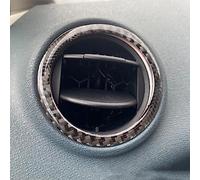 2 pcs AIR VENT BLACK Carbon Fiber RINGS GEL OVERLAY TRIM Compatible With FORD FIESTA MK 6 7 7.5 SE Zetec ST150 S (2 PCS BLACK CARBON FIBER)