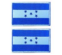2 PCS AliPlus Honduras Flag Patches Embroidered Tactical Military Morale Patch Applique Fastener Hook and Loop