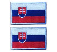 2 PCS AliPlus Slovak Flag Patches Embroidered Tactical Military Patch Patch Hook and Loop The Slovak Republic 0
