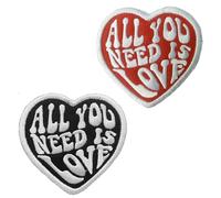 2 Pcs All You Need is Love Funny Patch Military Embroidered Fastener Iron On Sew On Applique Emblem Tactical Flag Patches for Clothes,Jeans,Caps,Hats,Backpacks,Jacket,Vest,Bags